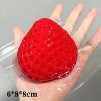 Big Strawberry Taba Squishy Fidget Toy - Slow Rebound Stress Relief Toy For Kids, Adults, Office And Party Favors - Squeeze Gift beige