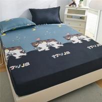 100 % vandeniui atspari medvilninė paklodė su elastinėmis juostomis, neslystančios reguliuojamos čiužinio užvalkalai. (Np Pagalvės užvalkalas) 90x200cm Only Sheet gray