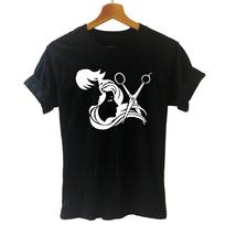 Funny Barber Weapon Scissors T Shirt Hairdresser Barber Hair Stylist Definition Hip Hop Harajuku T-shirt Women Clothing 4XL black
