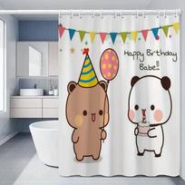 1pc BUBU DUDU Bathroom Curtains Bath Curtain Folding Partition Shower Accessories Bedrooms Luxury European Polyester Fabric 180x180cm gray