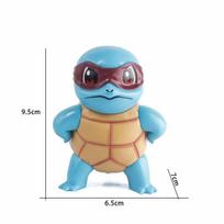 3 stiliaus 9cm Pokemon figūrėlė Squirtle su akiniais nuo saulės Figūrėlė PVC modelis Kolekcionuojama Pokemon Go veiksmo figūrėlė Vaikų gimtadienio dovana blue