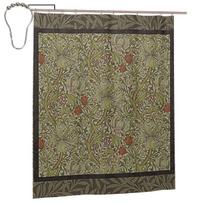 William Morris jūros dumblių dušo užuolaida vonios kambariui poliesterio vandeniui atsparios vonios užuolaidos su kabliukais W60H190(CM)-1 Pcs gray