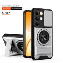 Magnetic Kickstand Shockproof Armor Phone Case for Realme 12 13 Pro 12X C65 C75 GT 7 7T Stand Slide Camera Protection Back Cover realme C75 sidabras