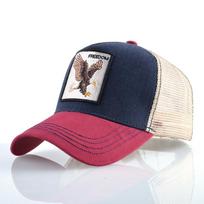 Fashion Trucker Caps With Embroidery Goat Patch Four Seasons Snapback Baseball Cap For Men Women Adjustable Visor Hat Adjustable gray