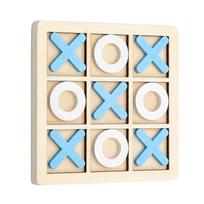 1 PC Wooden Board Game Tic Tac Toe 9 x9  Table Toy for Kids Gifts Family Games Desk Decoration Board Game Party Games mėlyna