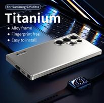 Magnetinis užsegimas Aliuminio rėmas Plastikinis galas Metalinis dėklas Samsung Galaxy S25 Ultra S24 Ultra S23 S22 S21 Dėl stipraus kritimo atsparus dangtelis Galaxy S24 Plus&No Screen Protector white