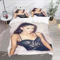 Išskirtiniai 3D Ariana Grande tapetai Anime skaitmeninė spauda Patalynės komplektas Užvalkalas ant antklodės Antklodė Lova Jaunimui Vaikams Mergaitėms Berniukams Dovana 135x200cm white