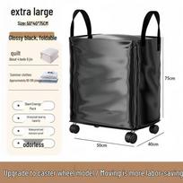 Wheeled Large-Capacity Rollerblade-Style Travel Bag with Durable Woven Design gray