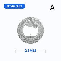 20 vnt. Perrašomi NFC lustukų lipdukai Aukšto jautrumo 213 215 216 Pasirenkami Wifi slaptažodžio greitam dalijimuisi F gray