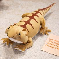 42/54cm Kawaii Ilgas Minkštas Barzdotasis Agama Pliušinis Žaislas Realistiškas Roplių Lizdas Pripildytas Gyvūnas Mielas Kambario Dekoras Dovana Berniukui Ir Mergaitei 42cm ruda