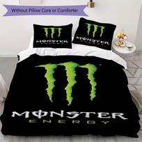 Monster Energy Rašto Patalynė, Antklodės Komplektas Antklodės Užvalkalas Pagalvės Užvalkalas Namų Gimtadienio Dovana(1 * antklodės užvalkalas + 2 * pagalvės užvalkalai, be šerdies)_lx 140x200cm