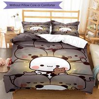 3pcs Bubu and Dudu2 pattern bedding set duvet cover set includes duvet cover &pillowcases, perfect all season bedroom decoration & gift 140cmx200cm