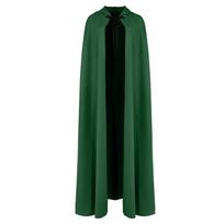 Viduramžiškas lininis apsiaustas Helovino burtininko hobito magės elfo Cosplay apsiaustas Renesanso ilgas chalatas M（140cm） bordinė