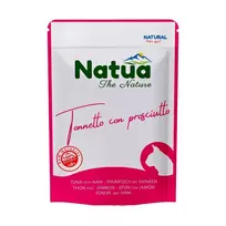 NATUA tunas su kumpiu - drėgnas pašaras katėms - 70g