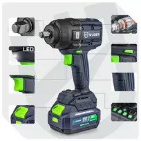 Bešepetėlis smūginis veržliasukis 20 V W04604 WUBER