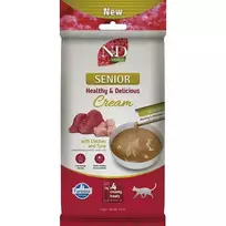 FARMINA N&D Quinoa Cat Senior Cream with Chicken & Tuna box – skanėstas katei – 4x15g