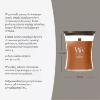 Kvapioji žvakė, vidutinė WOODWICK Saffron Smoke, 1 vnt.