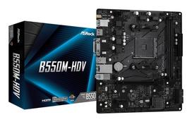 Pagrindinė plokštė ASRock B550M-HDV (AMD B550, SAM4, MicroATX) – Outlet, išpakuota prekė, gera būklė