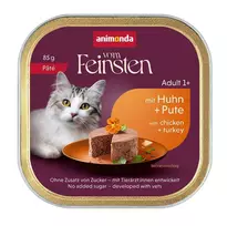 ANIMONDA Vom Feinsten Adult Pâté Chicken and turkey - šlapias kačių maistas - 85g