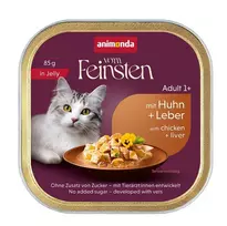 ANIMONDA Vom Feinsten Adult in Jelly Chicken and liver - šlapias kačių maistas - 85g