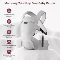 Momcozy kūdikio nešioklė su klubų sėdyne Air Mesh, pilka