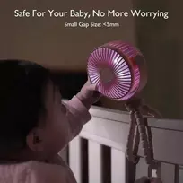 Momcozy nešiojamas vežimėlio ventiliatorius, rožinis