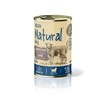 NATURAL Ėriena su žąsiena ir morkomis - drėgnas pašaras šunims - 400g