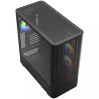MODECOM kompiuterio korpusas Volcano AQ300 ARGB Midi Juoda