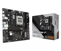 Pagrindinė plokštė ASROCK AMD A620A Socket AM5 micro ATX RAM DDR5-SDRAM 2xSlots 1xM.2 (M) lizdų skaičius A620AM-P