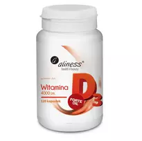 ALINESS Vitamin D3 Forte oil 4000 IU – maisto papildas – 120 kapsulių