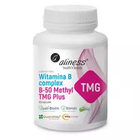 ALINESS Witamina B Complex B-50 Methyl TMG PLUS – maisto papildas – 100 kapsulių