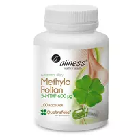 ALINESS Methylo Folian 5-mthf 600 μg – maisto papildas – 100 kapsulių