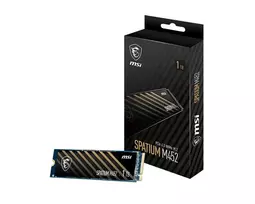 SSD|MSI|300xTBW reitingas|MTBF 1500000 h|Skaitymo greitis 3600MB/s|Rašymo greitis 3100MB/s|NVMe Taip|PCI Express 4.0|M.2|1000GB|SPATIUM M452|S78-44