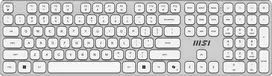 KLAVIATŪRA +MOUSE/FORGE K210 W KOMBO BALTA MSI