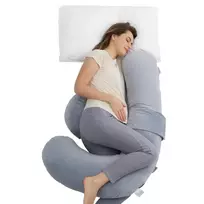 Momcozy PP007 Nėštumo pagalvė F formos Pilka