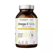 BIOWEN Omega 3 TG Family 720mg EPA, 480mg DHA – maisto papildas žmonėms – 225 kapsulių