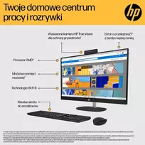 HP 27-cr0204nw AMD Ryzen™ 7 7730U 68,6 cm (27") 1920 × 1080 px All-in-One kompiuteris 16GB DDR4-SDRAM 512GB SSD Free DOS Wi-Fi 6 (802.11ax) Baltas