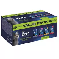BRIT Premium by Nature Value pack Adult Box - šlapias kačių maistas - 40x100g