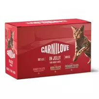 CARNILOVE Cat Pouch Jelly Box - drėgnas pašaras katėms - 12x85g
