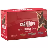 CARNILOVE Cat Pouch Gravy Box - drėgnas pašaras katėms - 12x85g