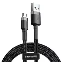Baseus Cafule 2,4A 1 m Micro USB kabelis (pilkas/juodas)