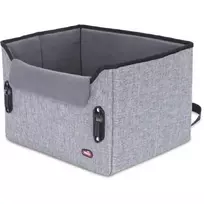 ZOLUX Nomad S pilkas – automobilinė kėdutė šuniui – 41×32×28,5 cm