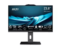 MSI AIO PRO AP242P 14M-649XEU i5-14400 23,8 colių IPS LED FHD neliestinis, atsparus atspindžiams 16GB SSD 512GB M.2 AX211 WiFi 6E NoOS Juodas