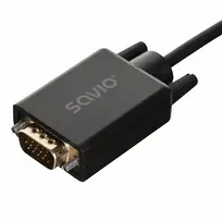 Savio Cl-203 1,8 m DisplayPort VGA (D-Sub) Juoda