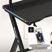 Huzaro Hero 1.9 RGB žaidimų stalas, juodos spalvos