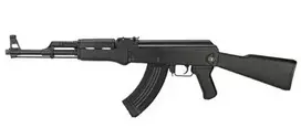 AEG Cyma AK47 Tactical Black 6 mm kalibro karabinas (komplektas su akumuliatoriumi ir įkrovikliu)