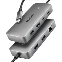 I/O HUB USB-C 3P HDMI DP/0.15M HMC-CUB83X2 AXAGON