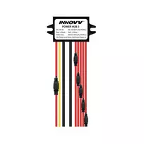 INNOVV Power Hub 3 – vandeniui atsparus 12 V paskirstytuvas, skirtas 5 įrenginiams, su akumuliatoriaus apsauga ir saugikliais