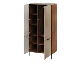 Cama ALMERA 5903815010767 miegamojo drabužių / sieninė spinta 6 spintos 4 durys Riešutmedžio Drabužinė
