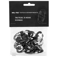 Mil-Tec S-Hook kabliukų rinkinys - juodas